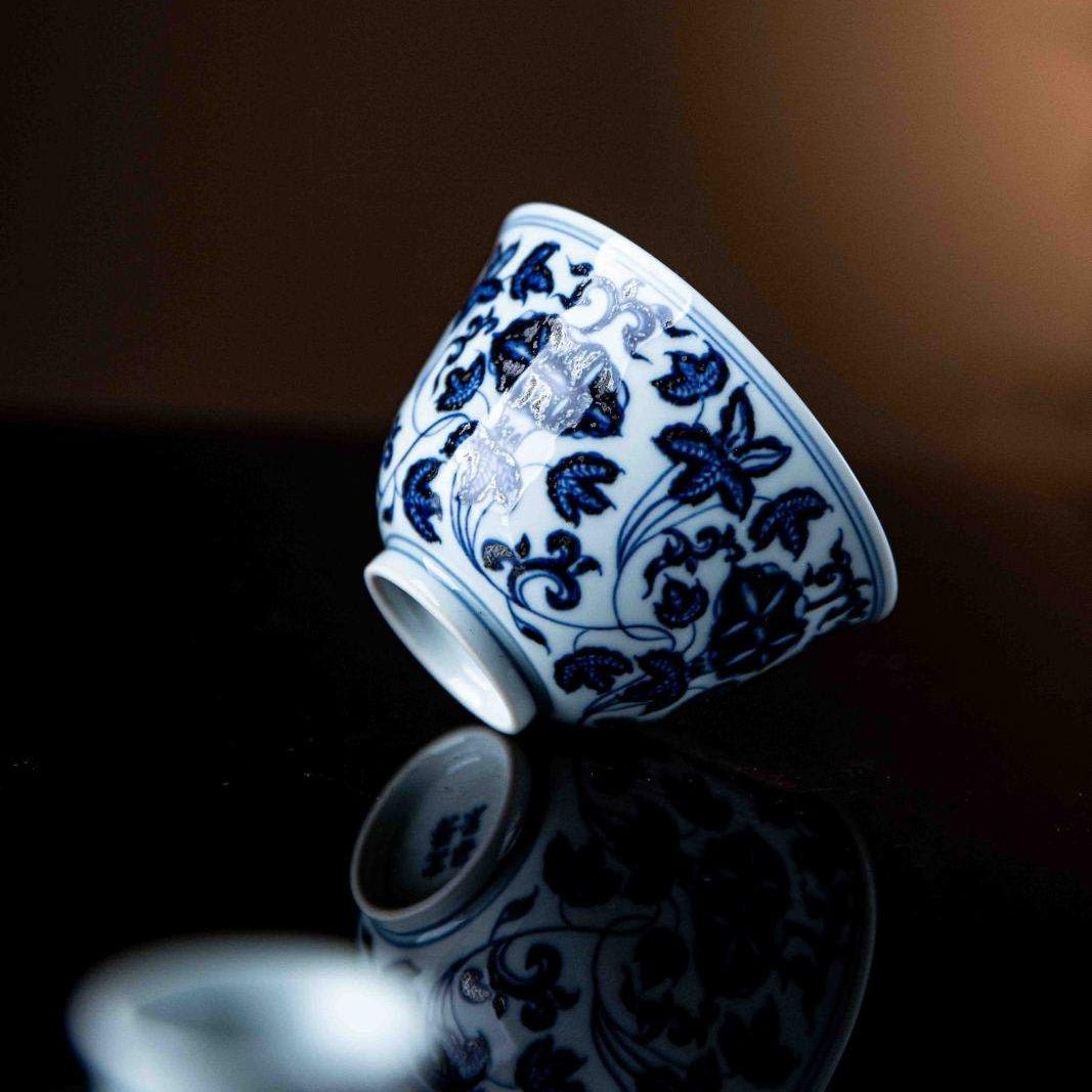 Qian Niu Hua 125cc - Jing De Zhen Porcelain Gaiwan - zycs_China