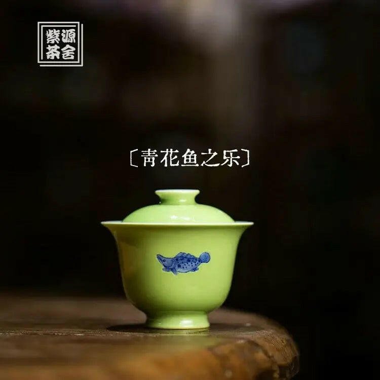 Qing Hua Yu Zhi Le - Jing De Zhen Porcelain Gaiwan - zycs_China
