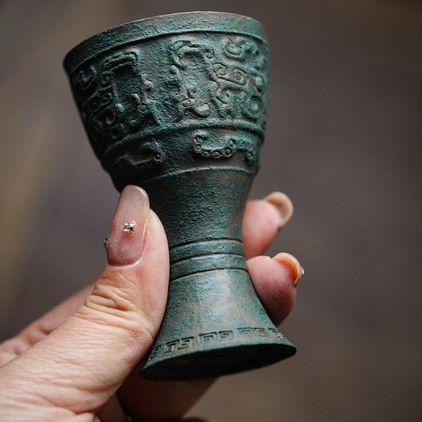 Qing Tong Shou Zhu Hu 120cc - Yixing Handmade Teapot - zycs_China