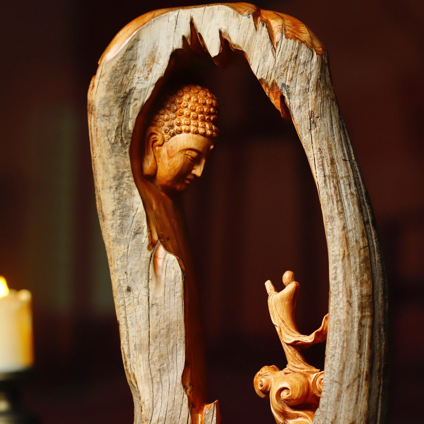 Qiu Fo - Wood Sculpture - zycs_China