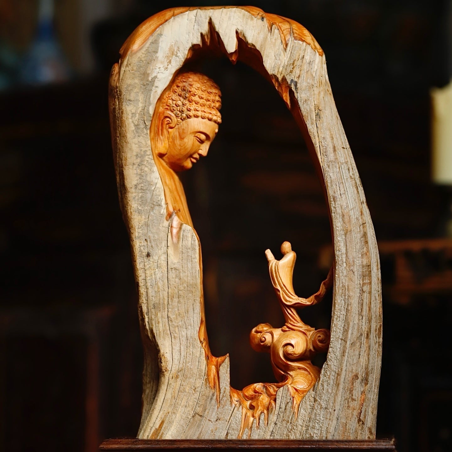 Qiu Fo - Wood Sculpture - zycs_China