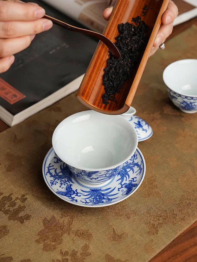 Ru Yi Die Lian Hua 160cc - Jing De Zhen Handmade Gai Wan - zycs_China - tea - teapot