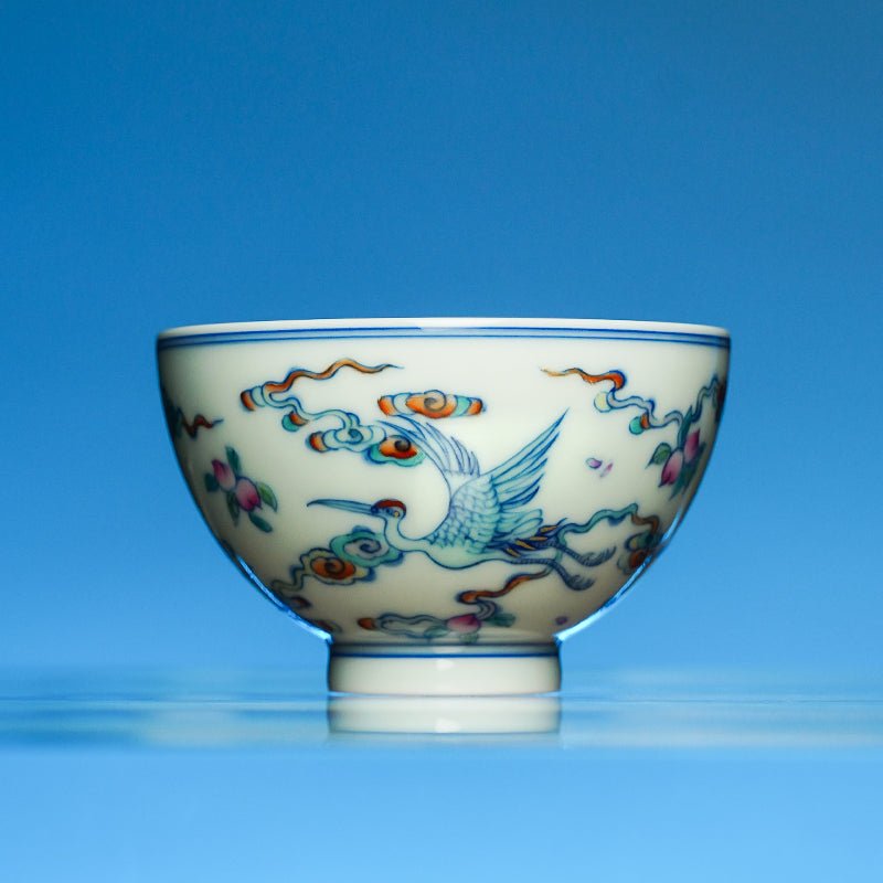 Rui He Xian Tao 110cc - Jing De Zhen Porcelain Gaiwan - zycs_China