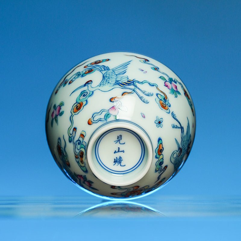 Rui He Xian Tao 110cc - Jing De Zhen Porcelain Gaiwan - zycs_China