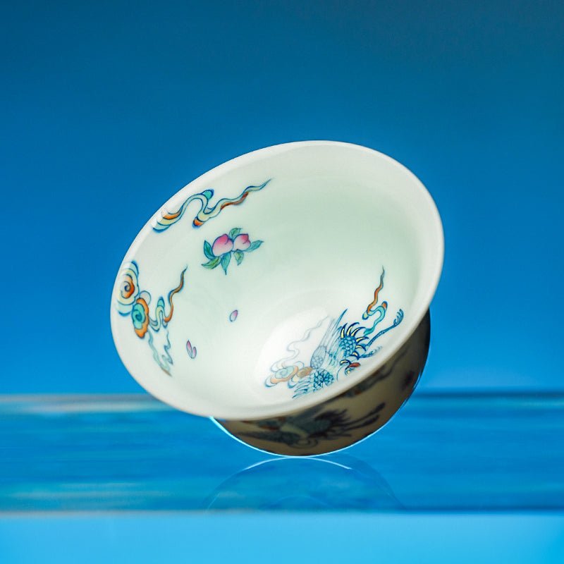 Rui He Xian Tao 110cc - Jing De Zhen Porcelain Gaiwan - zycs_China