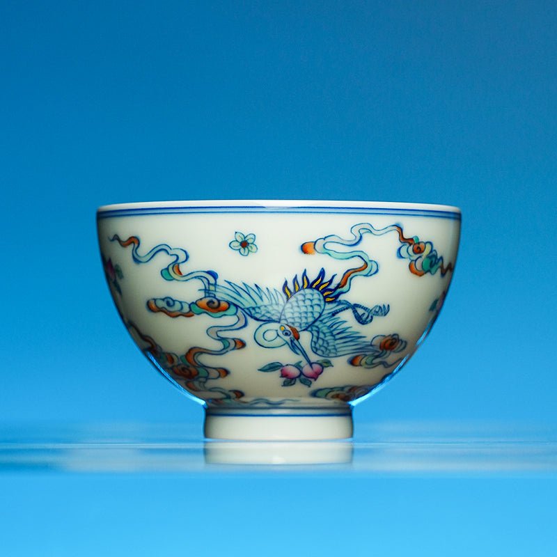 Rui He Xian Tao 110cc - Jing De Zhen Porcelain Gaiwan - zycs_China