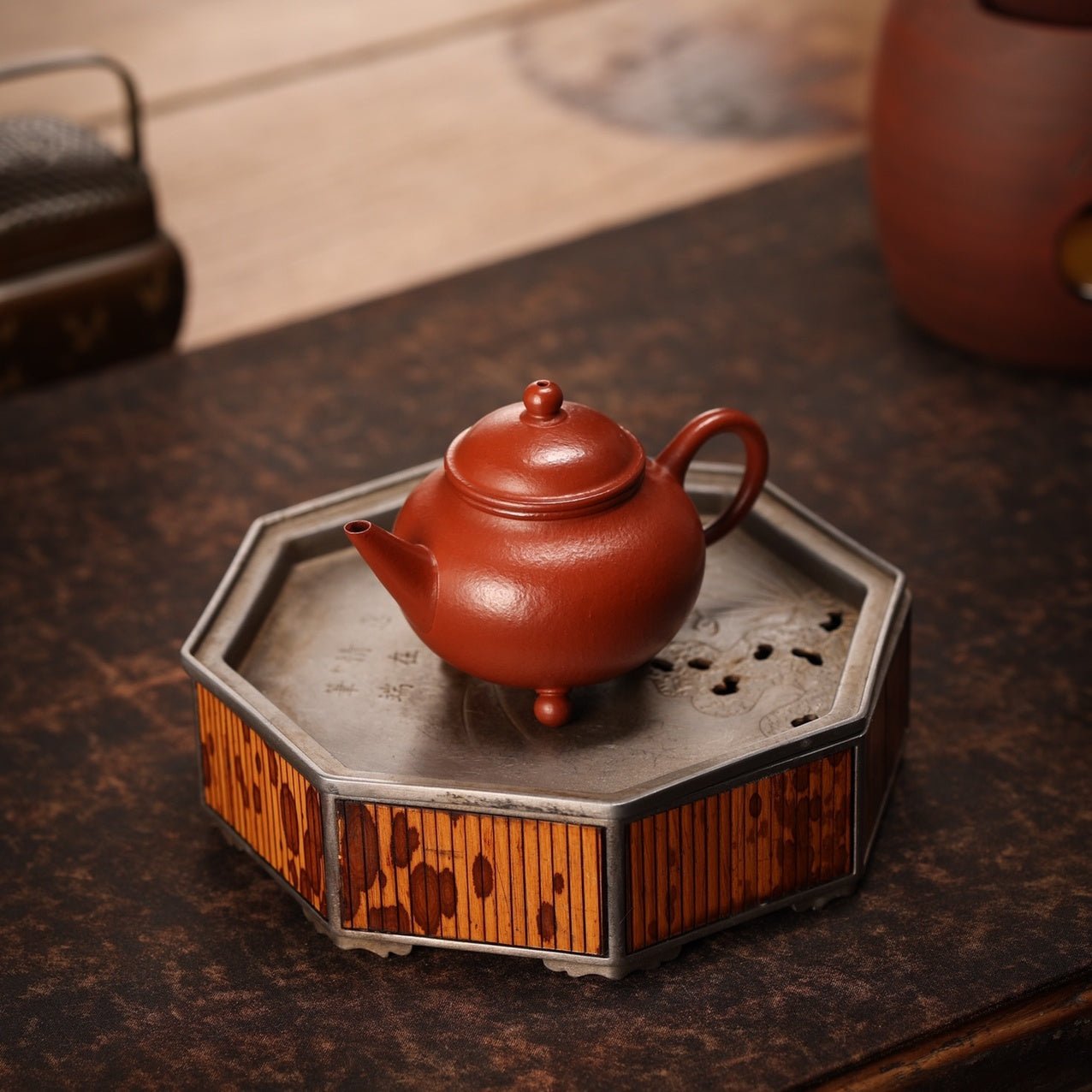 San Zu Shui Ping 90cc - Yixing Handmade Teapot - zycs_China