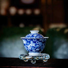 Shan Cha Hua 110cc - Jing De Zhen Porcelain Gaiwan - zycs_China