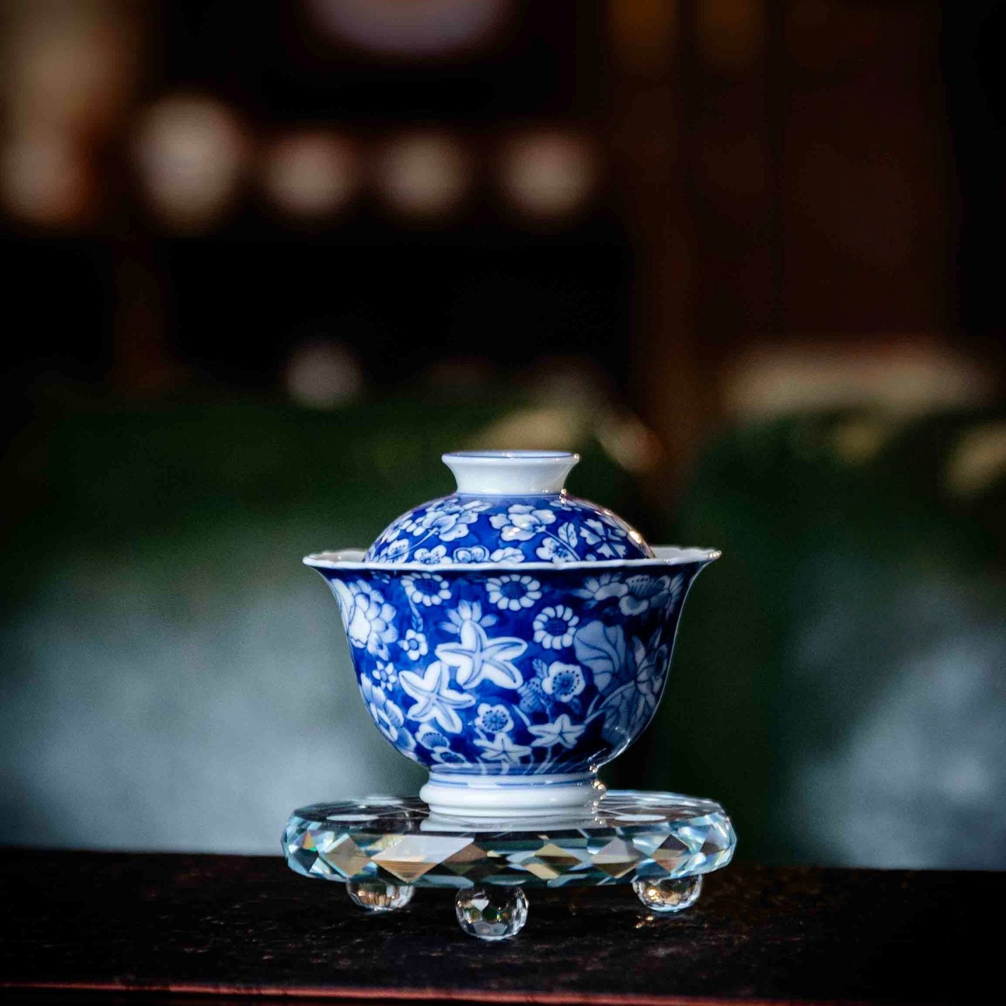 Shan Cha Hua 110cc - Jing De Zhen Porcelain Gaiwan - zycs_China