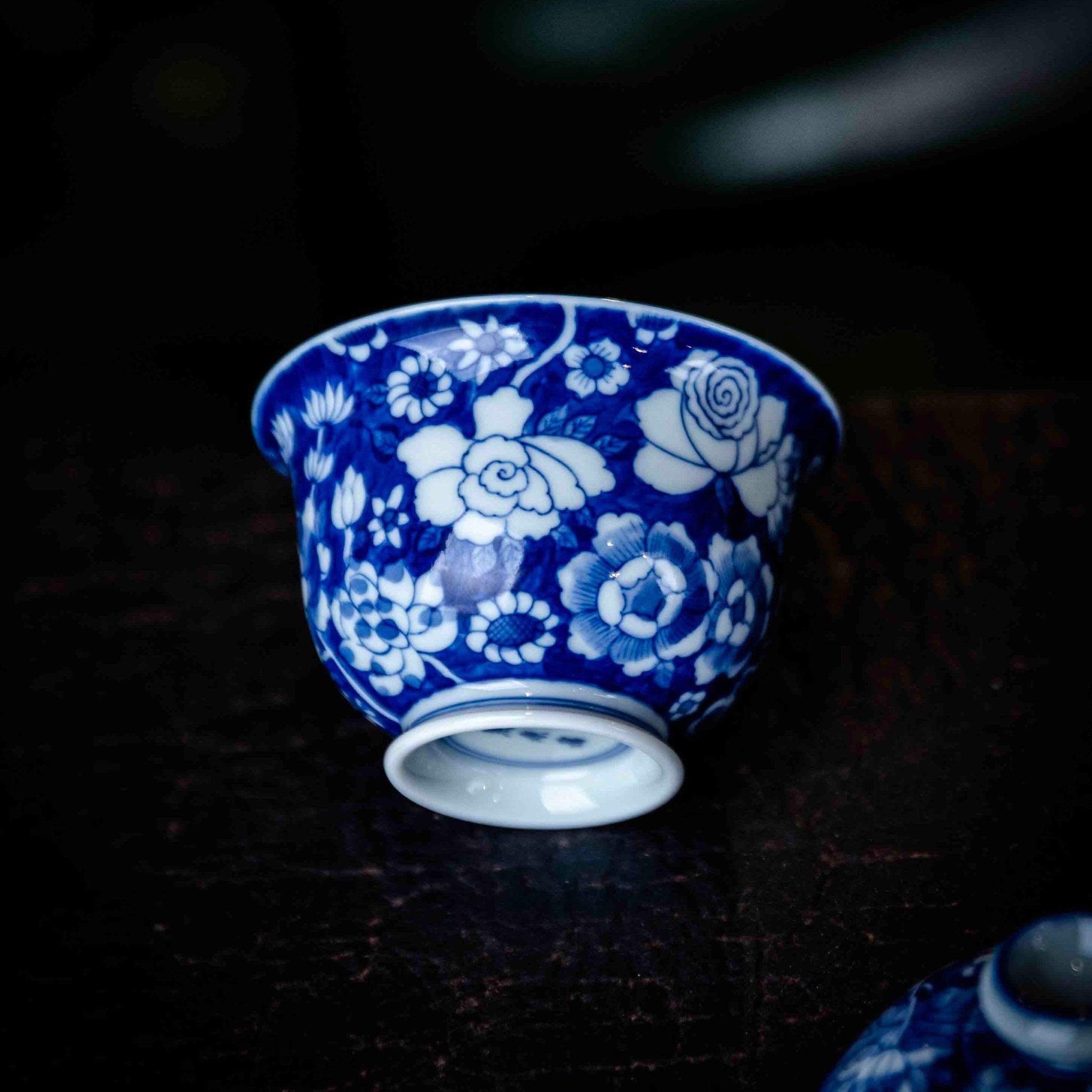 Shan Cha Hua 110cc - Jing De Zhen Porcelain Gaiwan - zycs_China