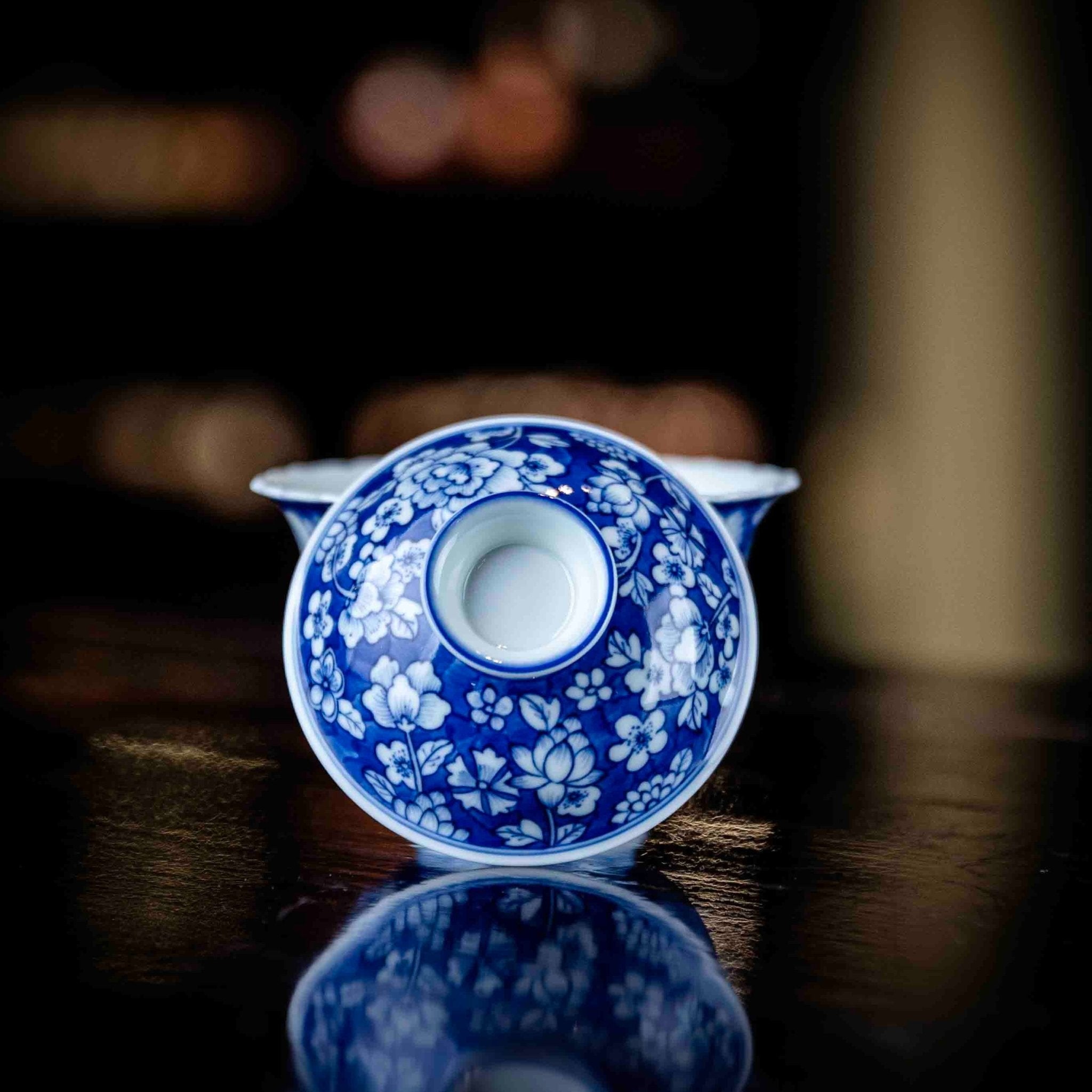 Shan Cha Hua 110cc - Jing De Zhen Porcelain Gaiwan - zycs_China