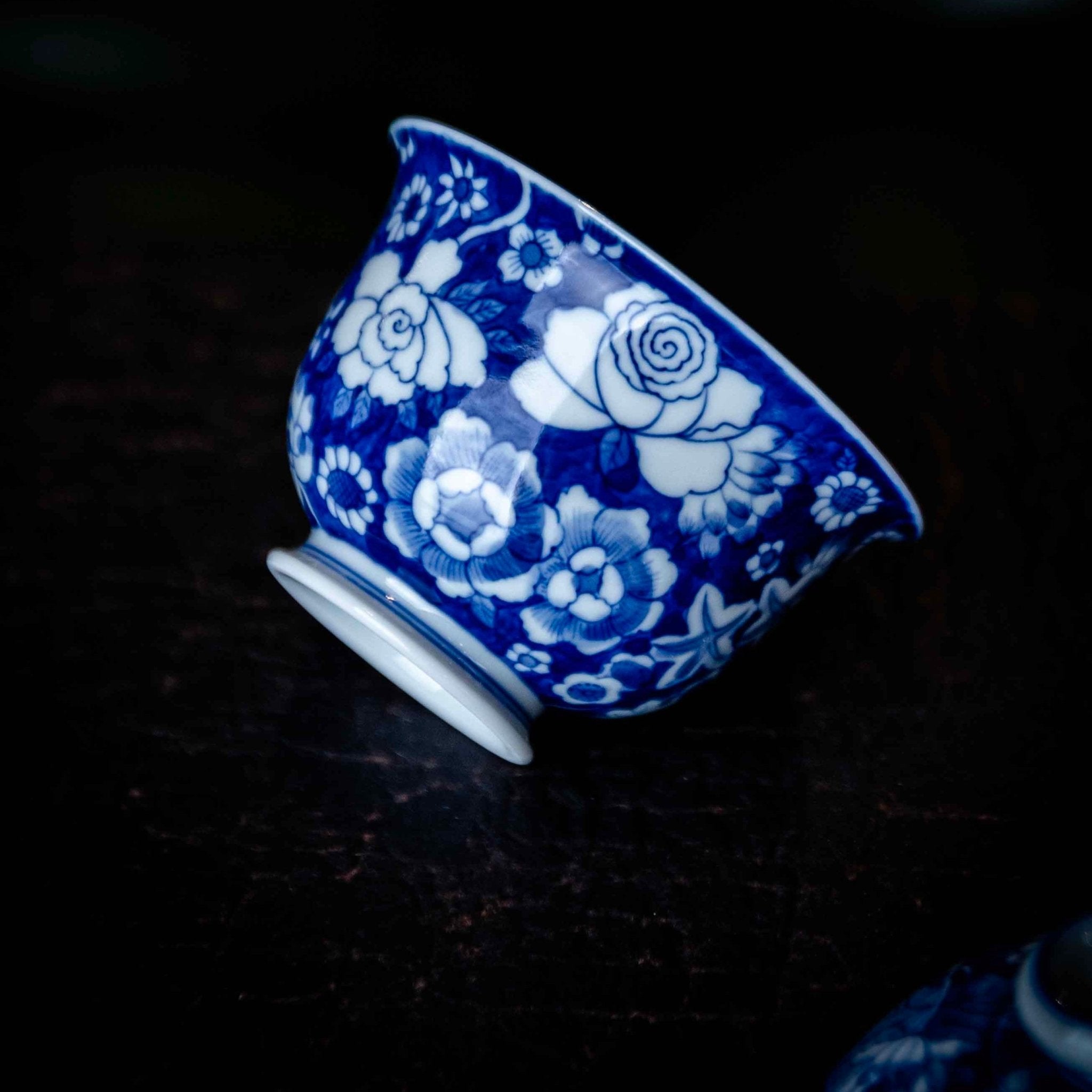 Shan Cha Hua 110cc - Jing De Zhen Porcelain Gaiwan - zycs_China