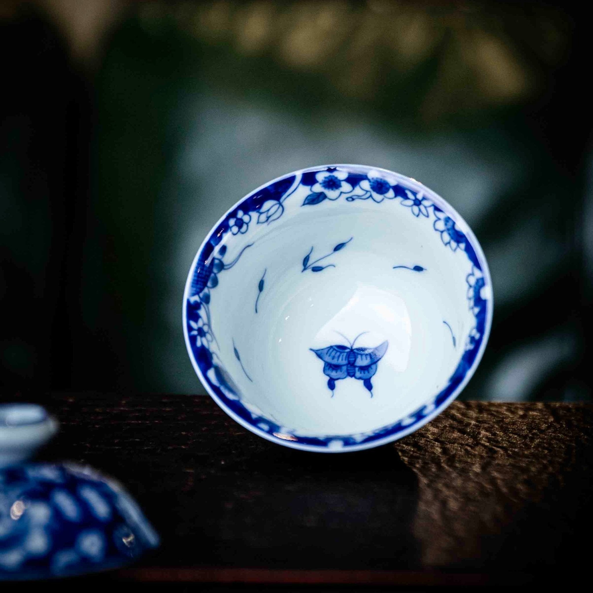 Shan Cha Hua 110cc - Jing De Zhen Porcelain Gaiwan - zycs_China