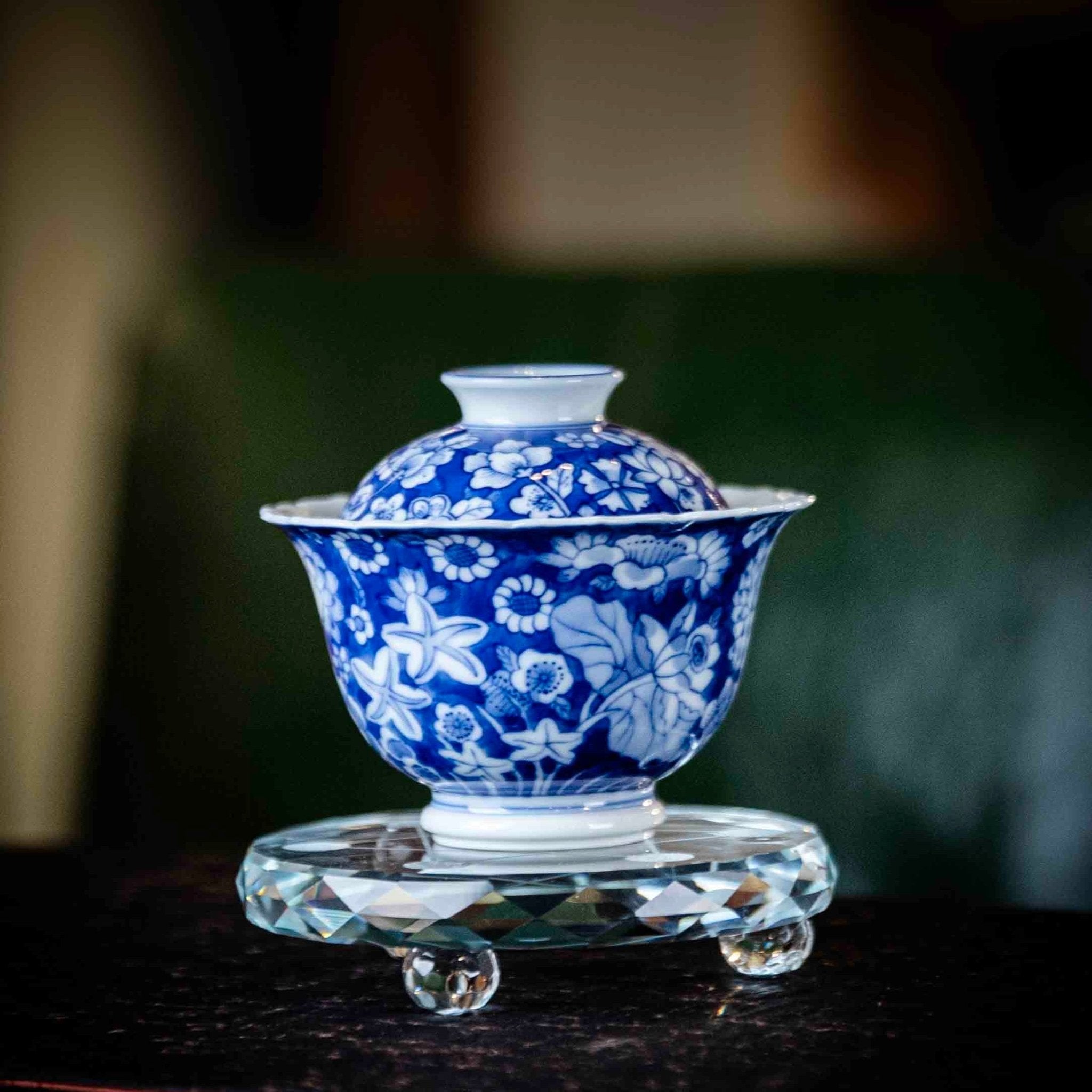 Shan Cha Hua 110cc - Jing De Zhen Porcelain Gaiwan - zycs_China