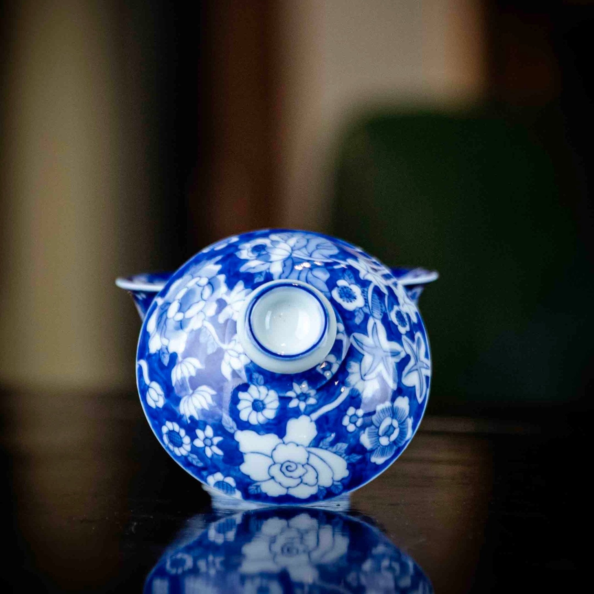 Shan Cha Hua 110cc - Jing De Zhen Porcelain Gaiwan - zycs_China