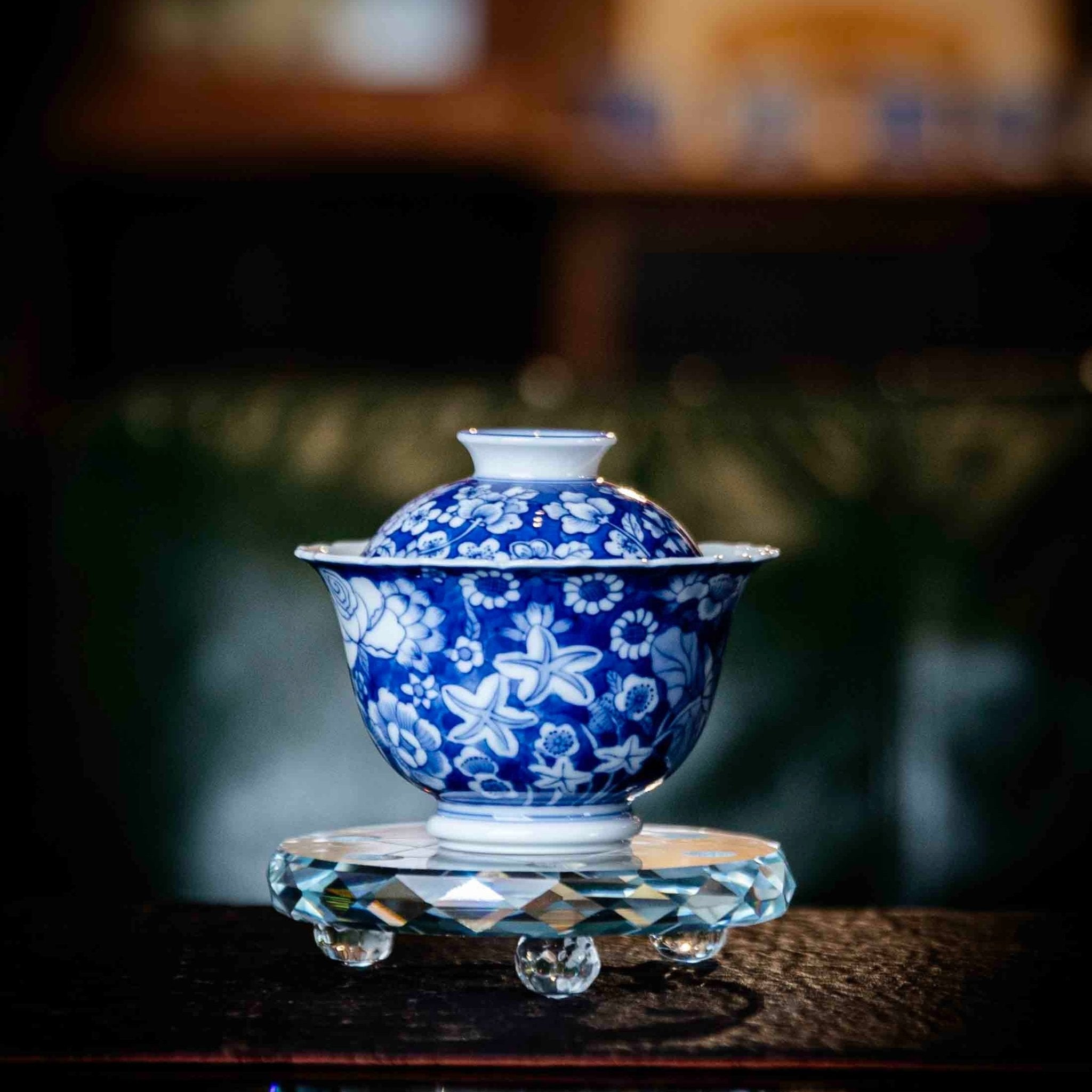 Shan Cha Hua 110cc - Jing De Zhen Porcelain Gaiwan - zycs_China
