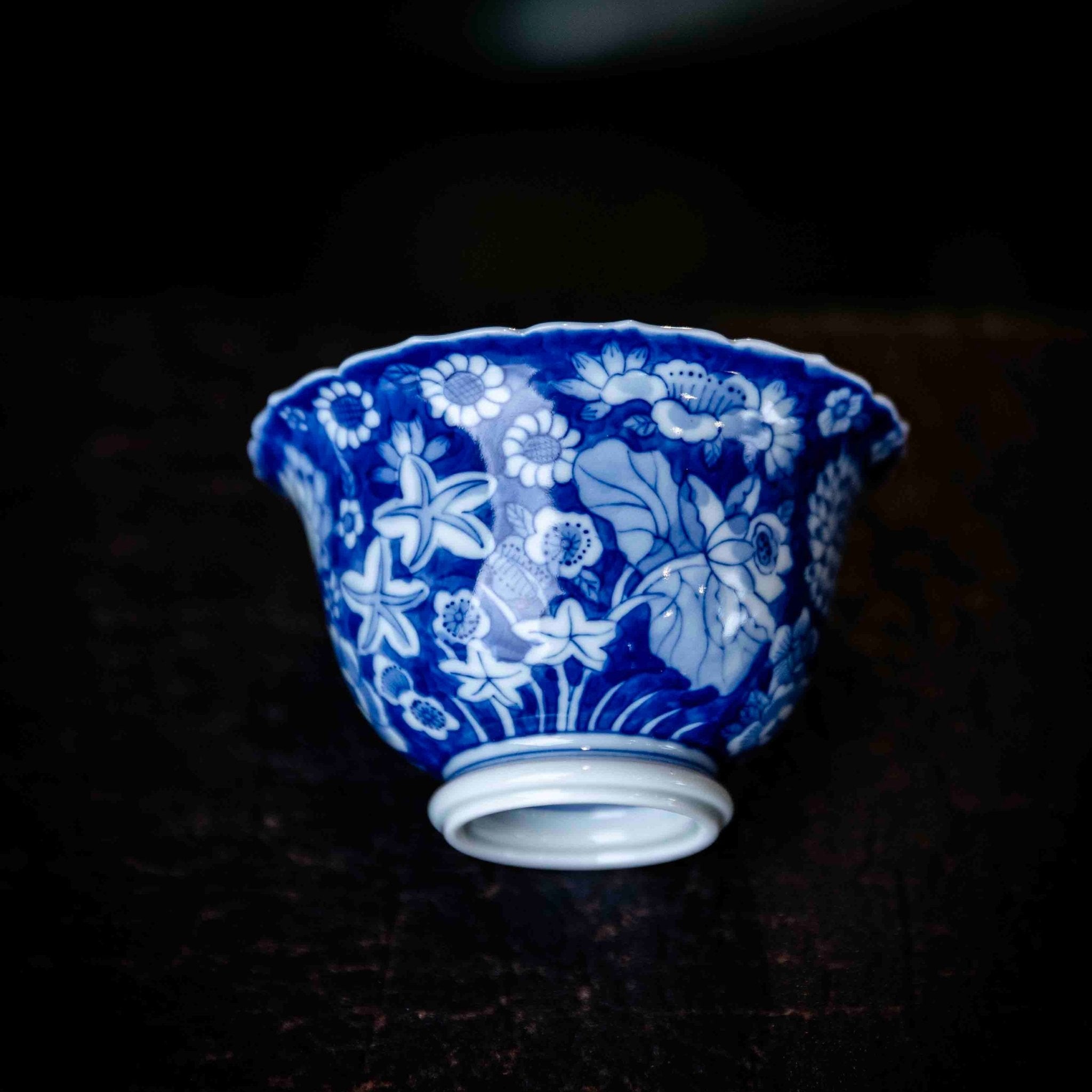 Shan Cha Hua 110cc - Jing De Zhen Porcelain Gaiwan - zycs_China