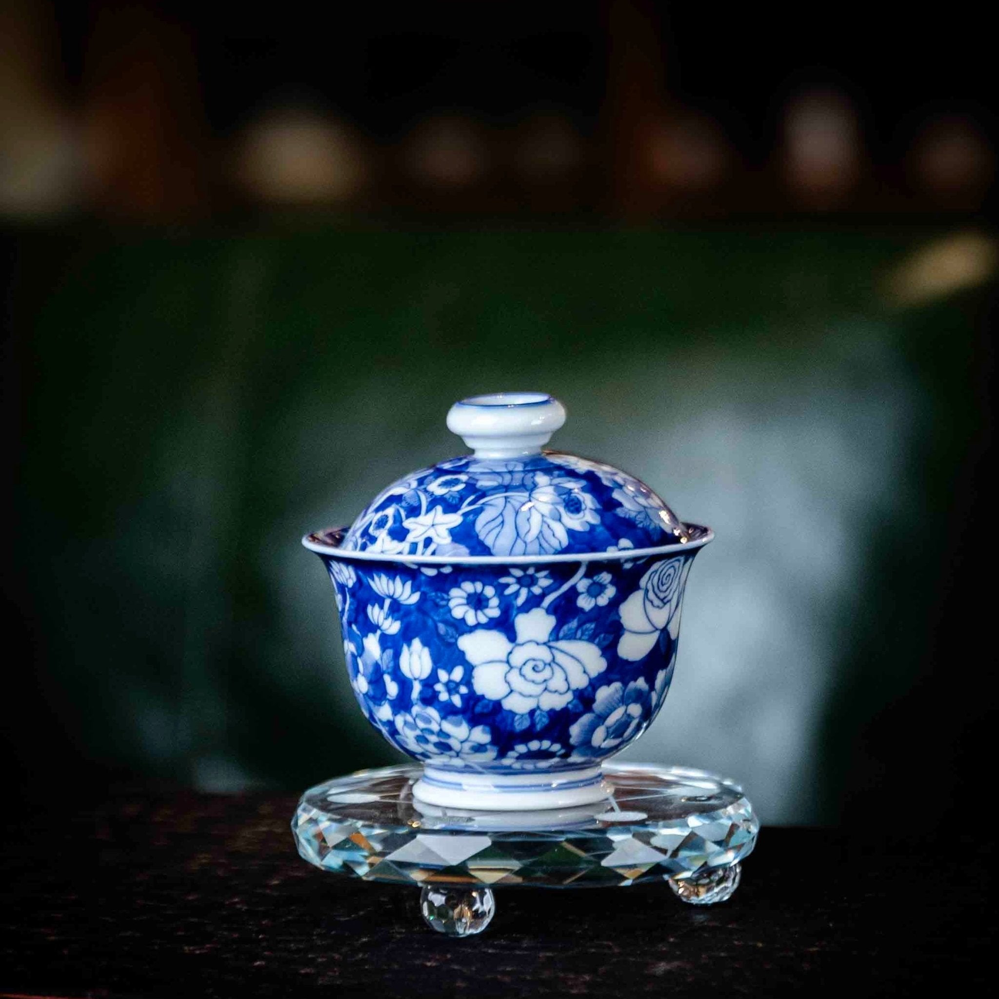 Shan Cha Hua 110cc - Jing De Zhen Porcelain Gaiwan - zycs_China