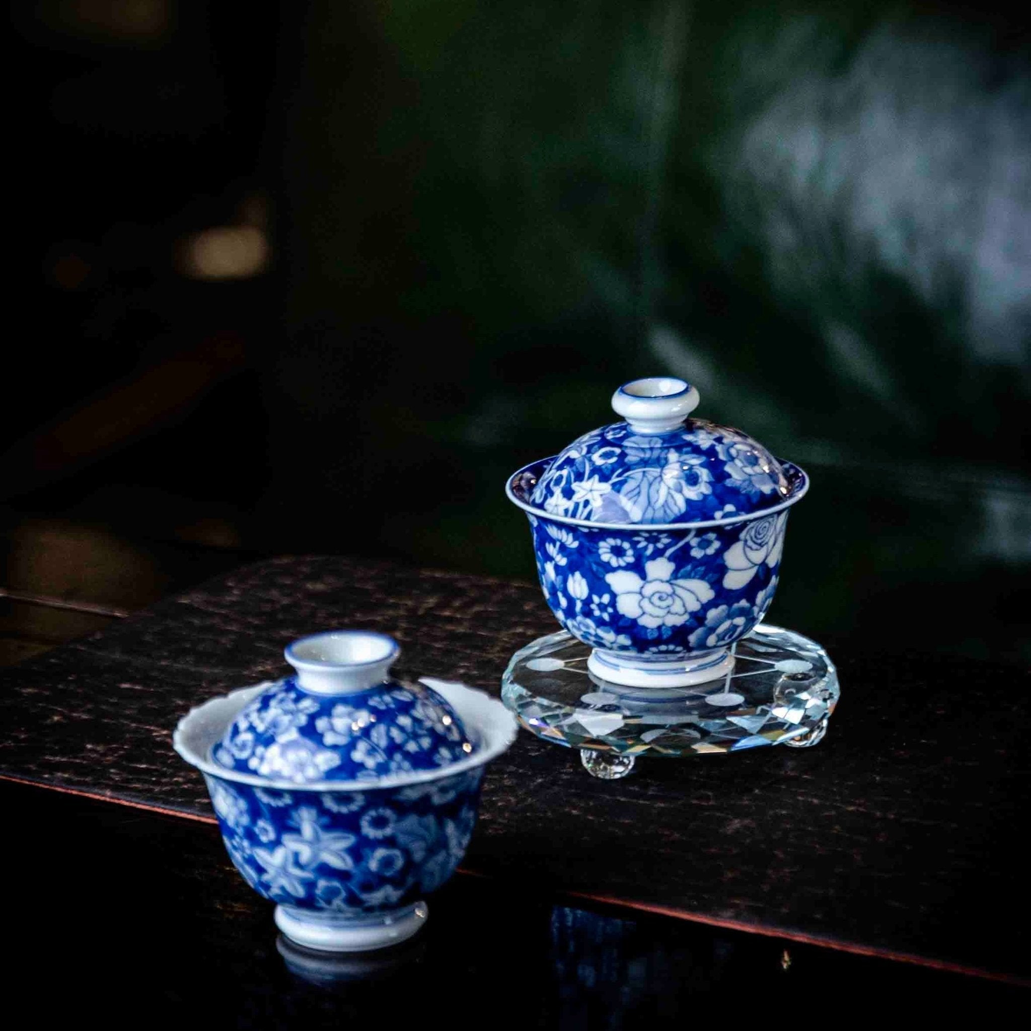 Shan Cha Hua 110cc - Jing De Zhen Porcelain Gaiwan - zycs_China