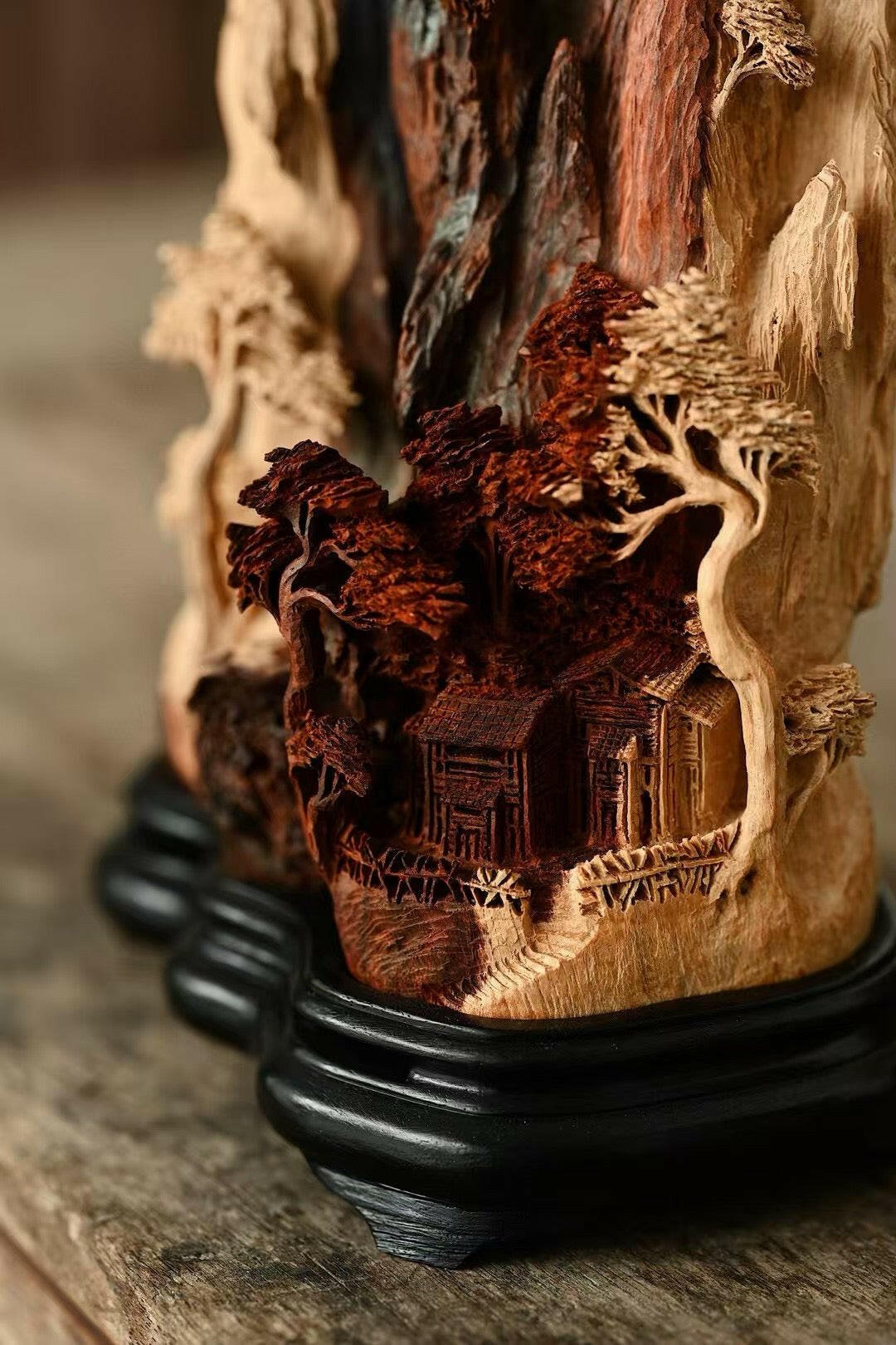 Shan Ju Hua Yi - Wood Sculpture - zycs_China