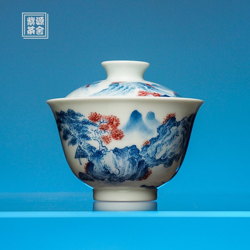 Shan Shui 100cc - Jing De Zhen Porcelain Gaiwan - zycs_China