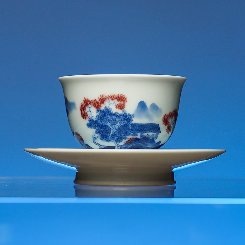 Shan Shui 100cc - Jing De Zhen Porcelain Gaiwan - zycs_China