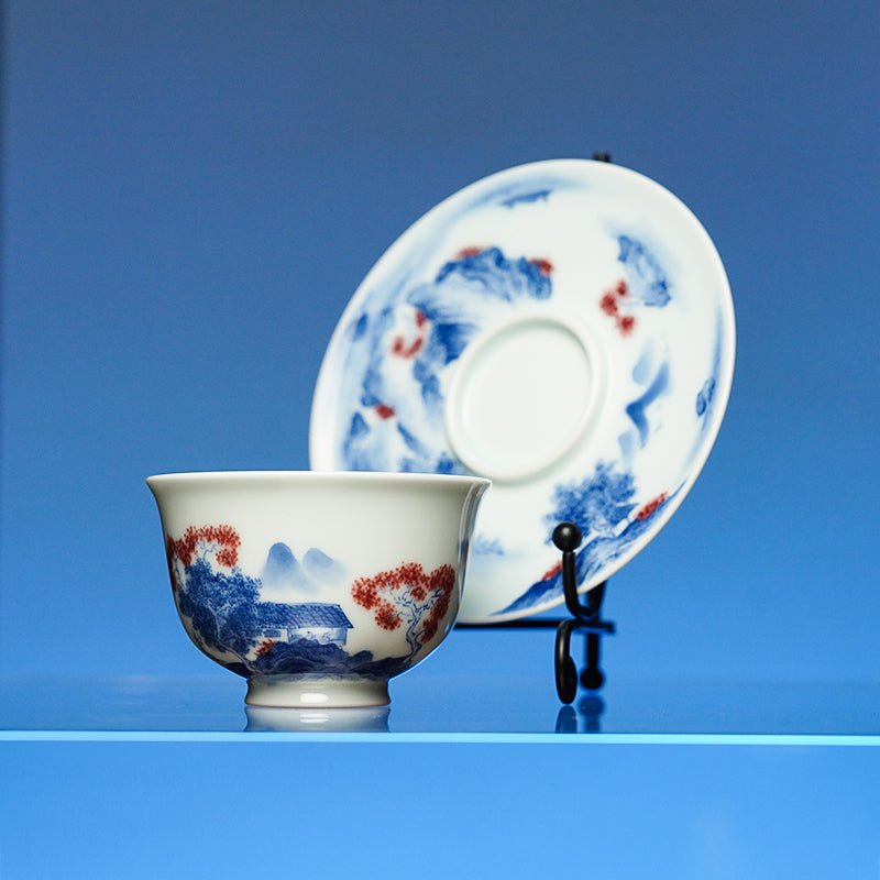 Shan Shui 100cc - Jing De Zhen Porcelain Gaiwan - zycs_China