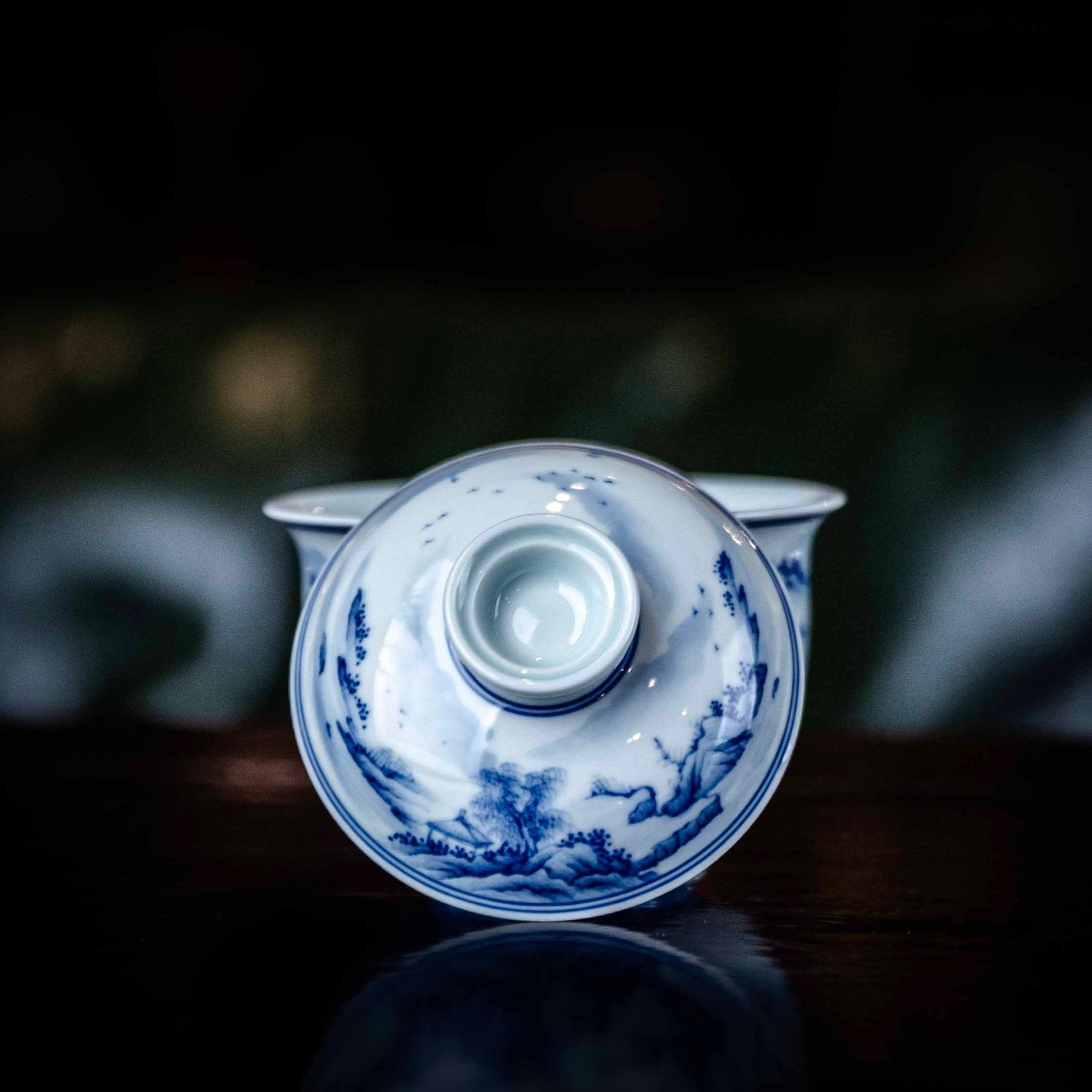 Shan Shui 110cc - Jing De Zhen Porcelain Gaiwan - zycs_China
