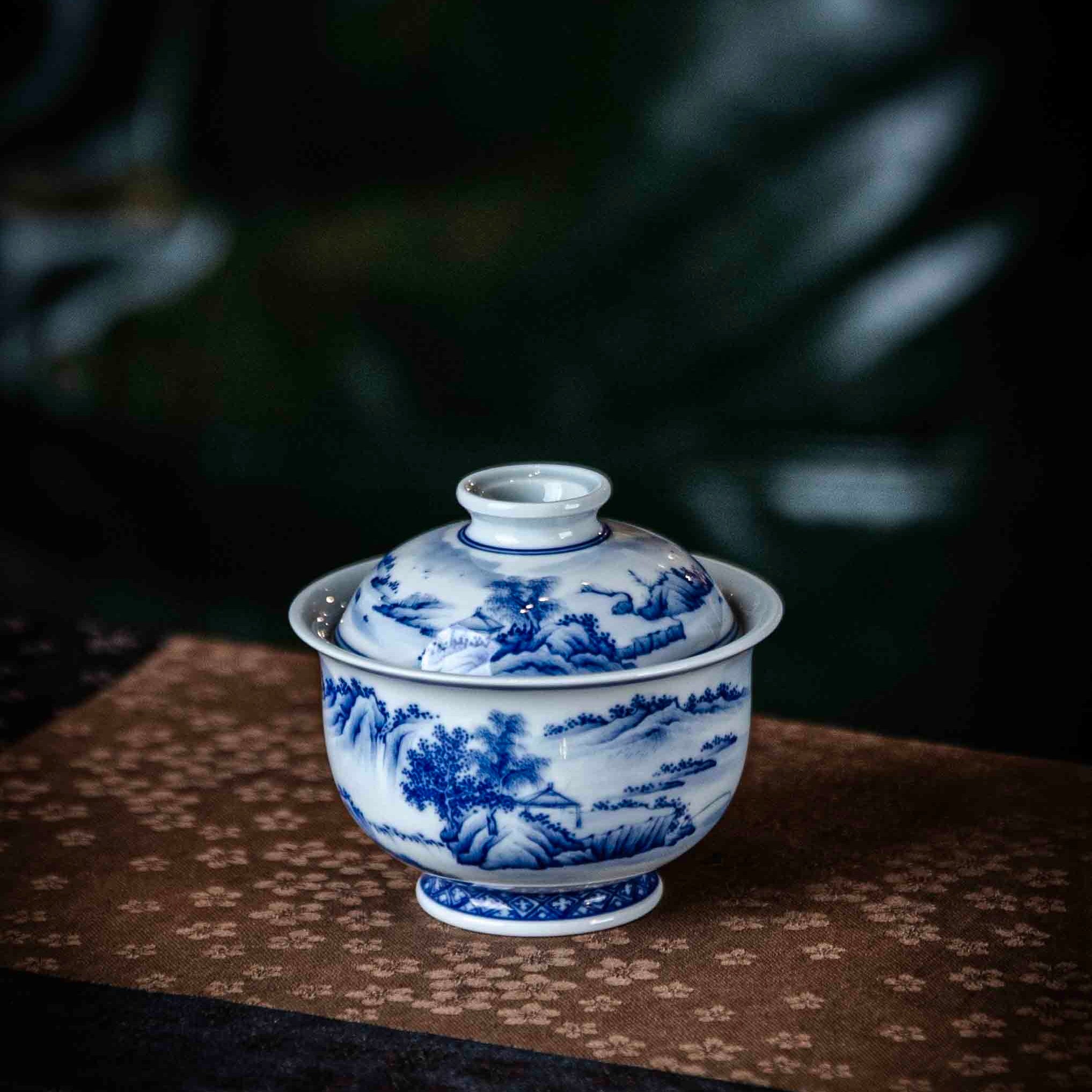 Shan Shui 110cc - Jing De Zhen Porcelain Gaiwan - zycs_China