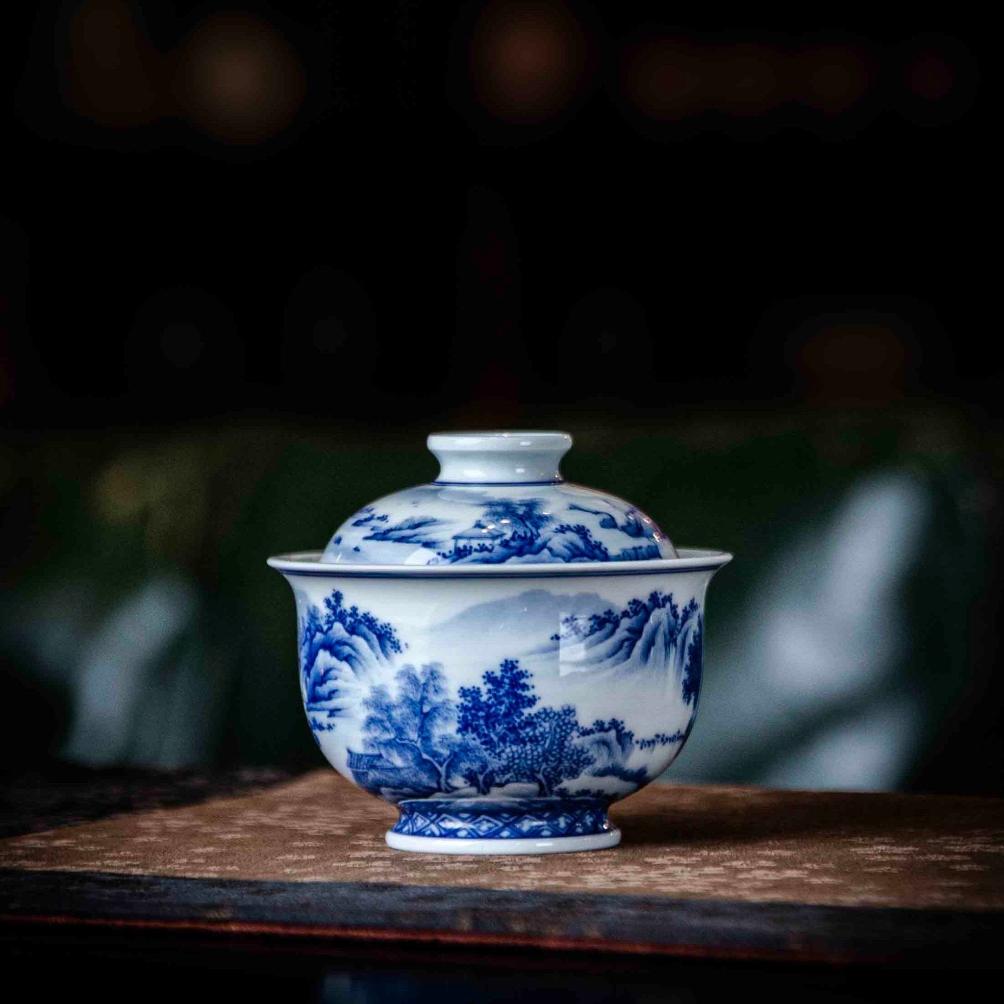 Shan Shui 110cc - Jing De Zhen Porcelain Gaiwan - zycs_China