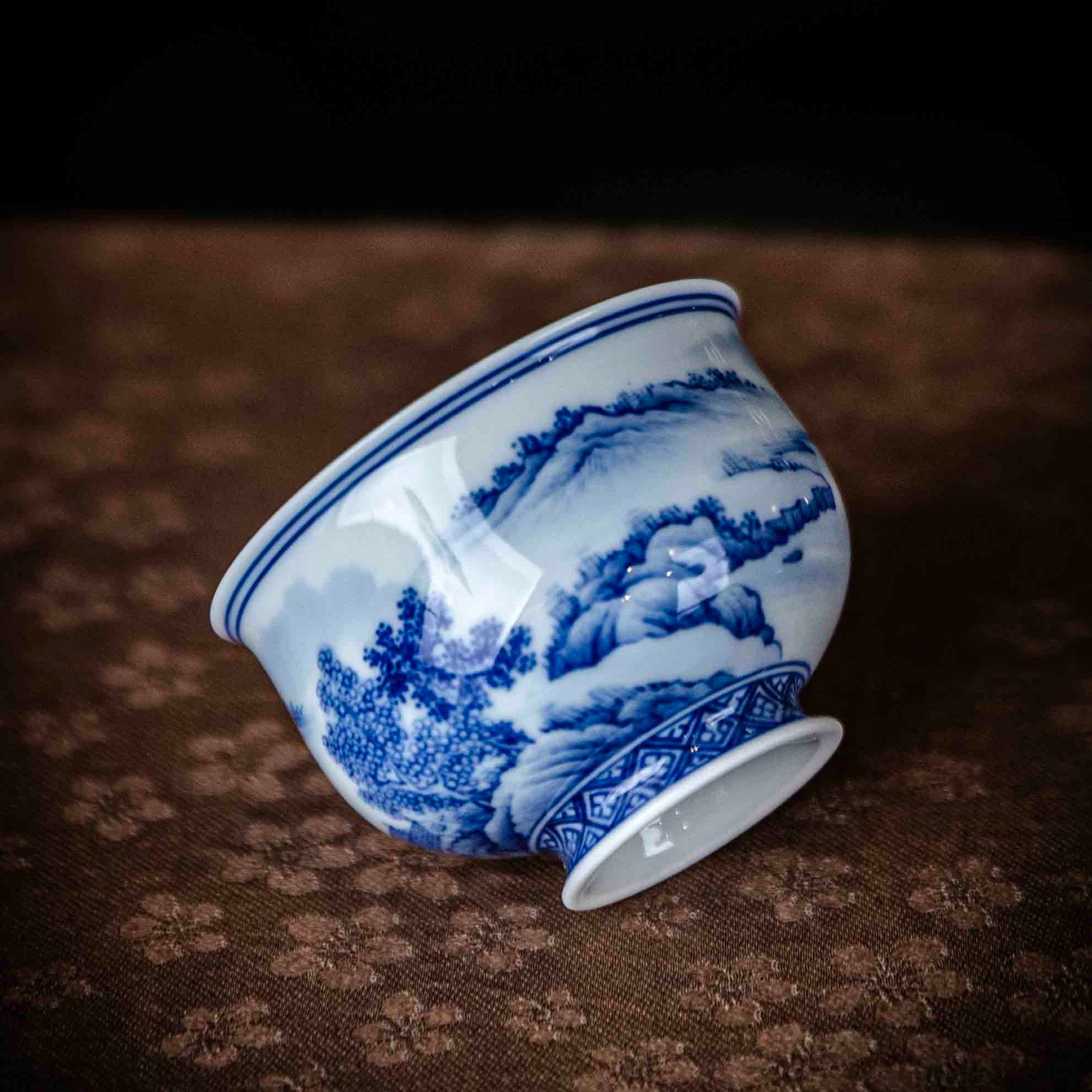 Shan Shui 110cc - Jing De Zhen Porcelain Gaiwan - zycs_China