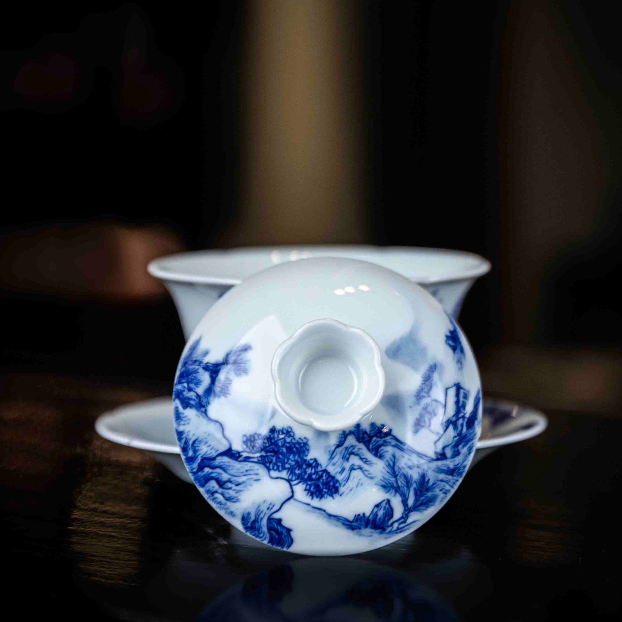 Shan Shui 130cc - Jing De Zhen Porcelain Gaiwan - zycs_China