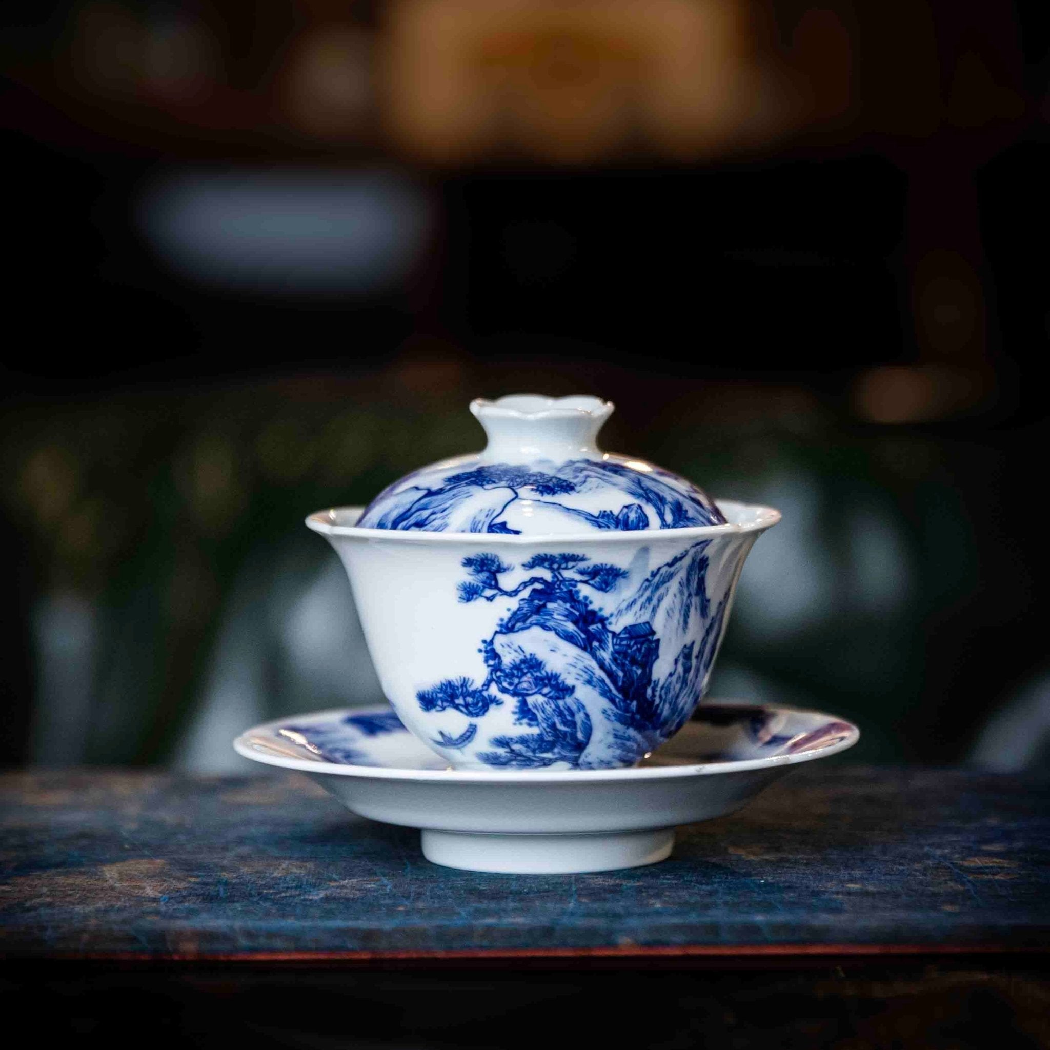 Shan Shui 130cc - Jing De Zhen Porcelain Gaiwan - zycs_China