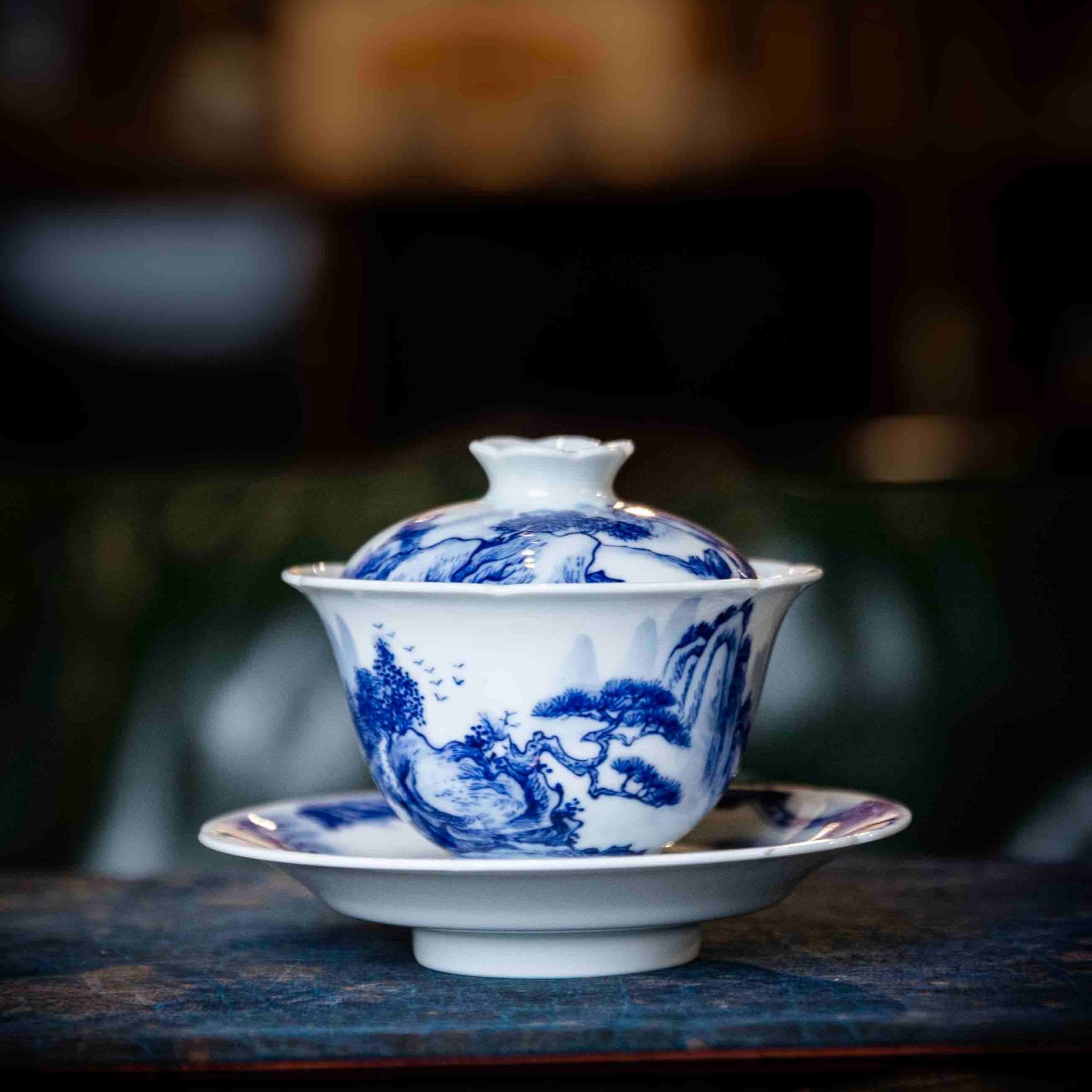 Shan Shui 130cc - Jing De Zhen Porcelain Gaiwan - zycs_China