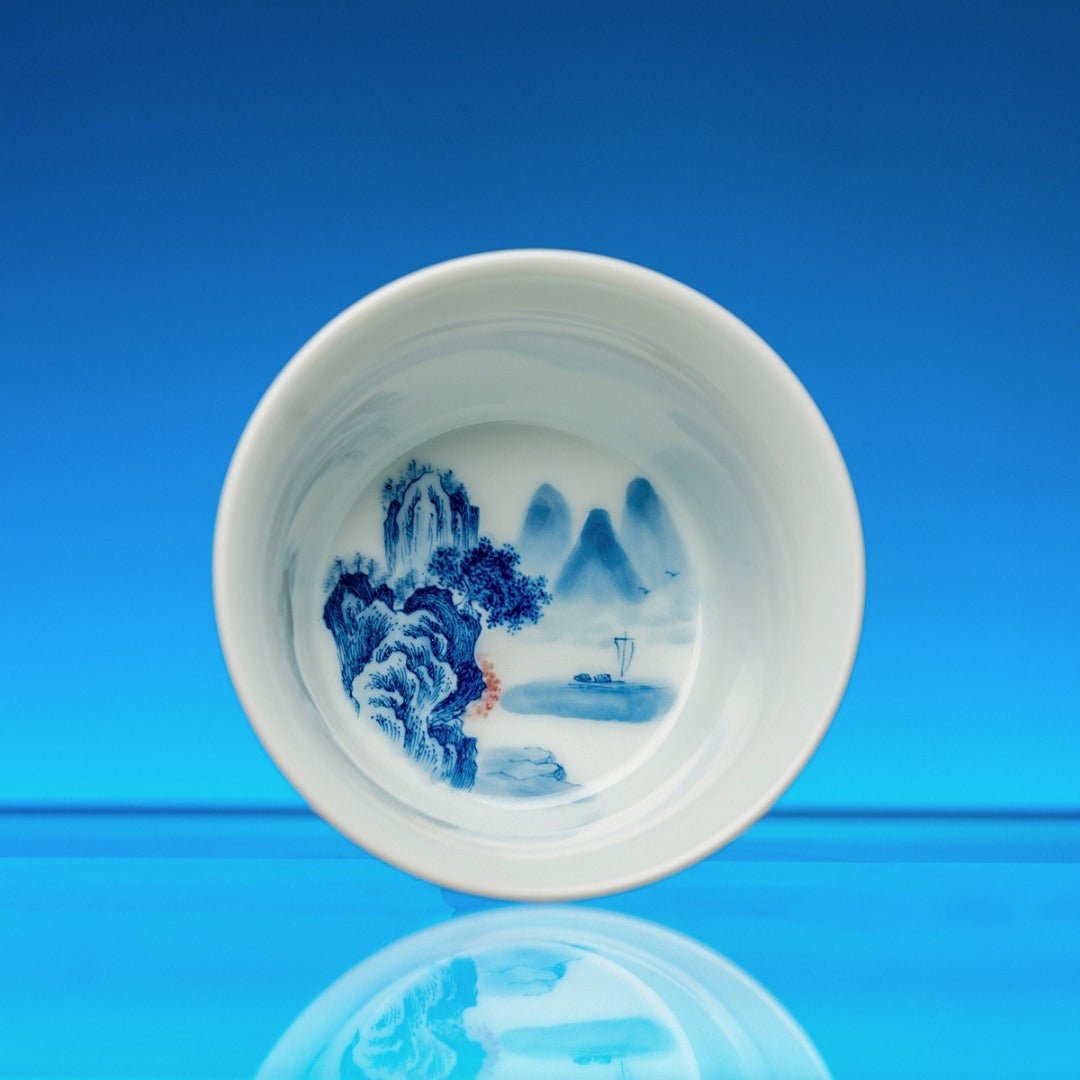 Shan Shui 140cc - Jing De Zhen Porcelain Gaiwan - zycs_China