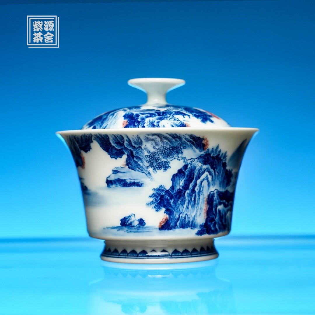 Shan Shui 140cc - Jing De Zhen Porcelain Gaiwan - zycs_China