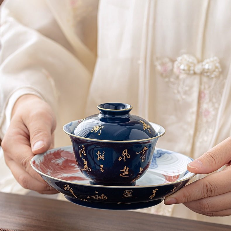 Shi Ci Nei Feng 150cc - Jing De Zhen Porcelain Gaiwan - zycs_China