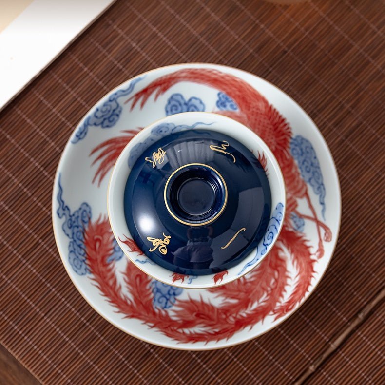Shi Ci Nei Feng 150cc - Jing De Zhen Porcelain Gaiwan - zycs_China