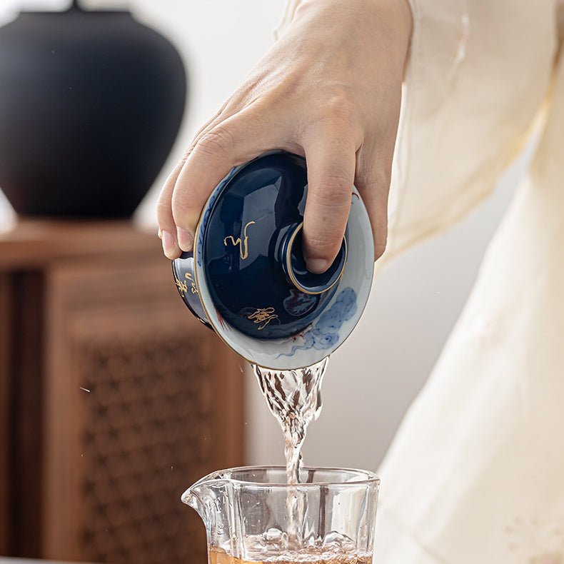 Shi Ci Nei Feng 150cc - Jing De Zhen Porcelain Gaiwan - zycs_China