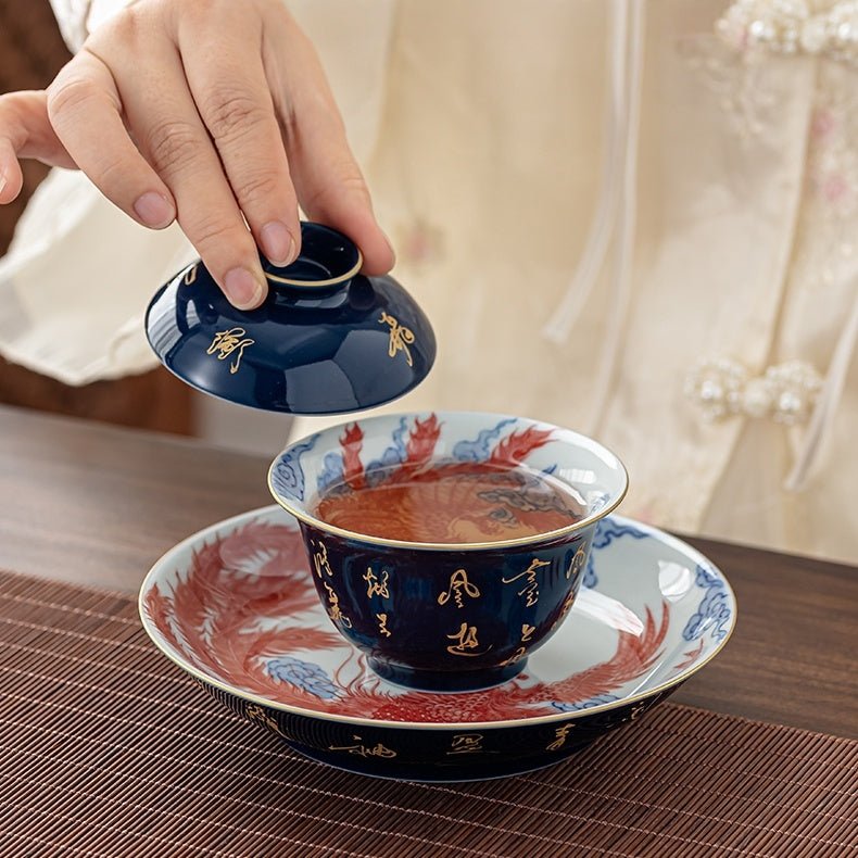 Shi Ci Nei Feng 150cc - Jing De Zhen Porcelain Gaiwan - zycs_China