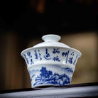 Shi Ci Shan Shui 110cc - Jing De Zhen Porcelain Gaiwan - zycs_China
