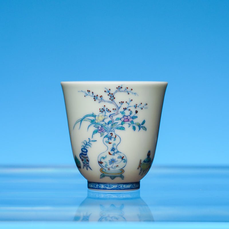 Shi Hua 120cc - Jing De Zhen Porcelain Gaiwan - zycs_China