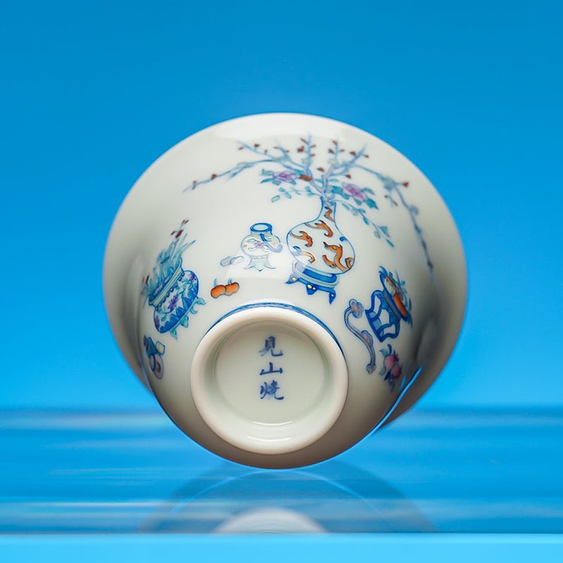 Shi Hua 120cc - Jing De Zhen Porcelain Gaiwan - zycs_China