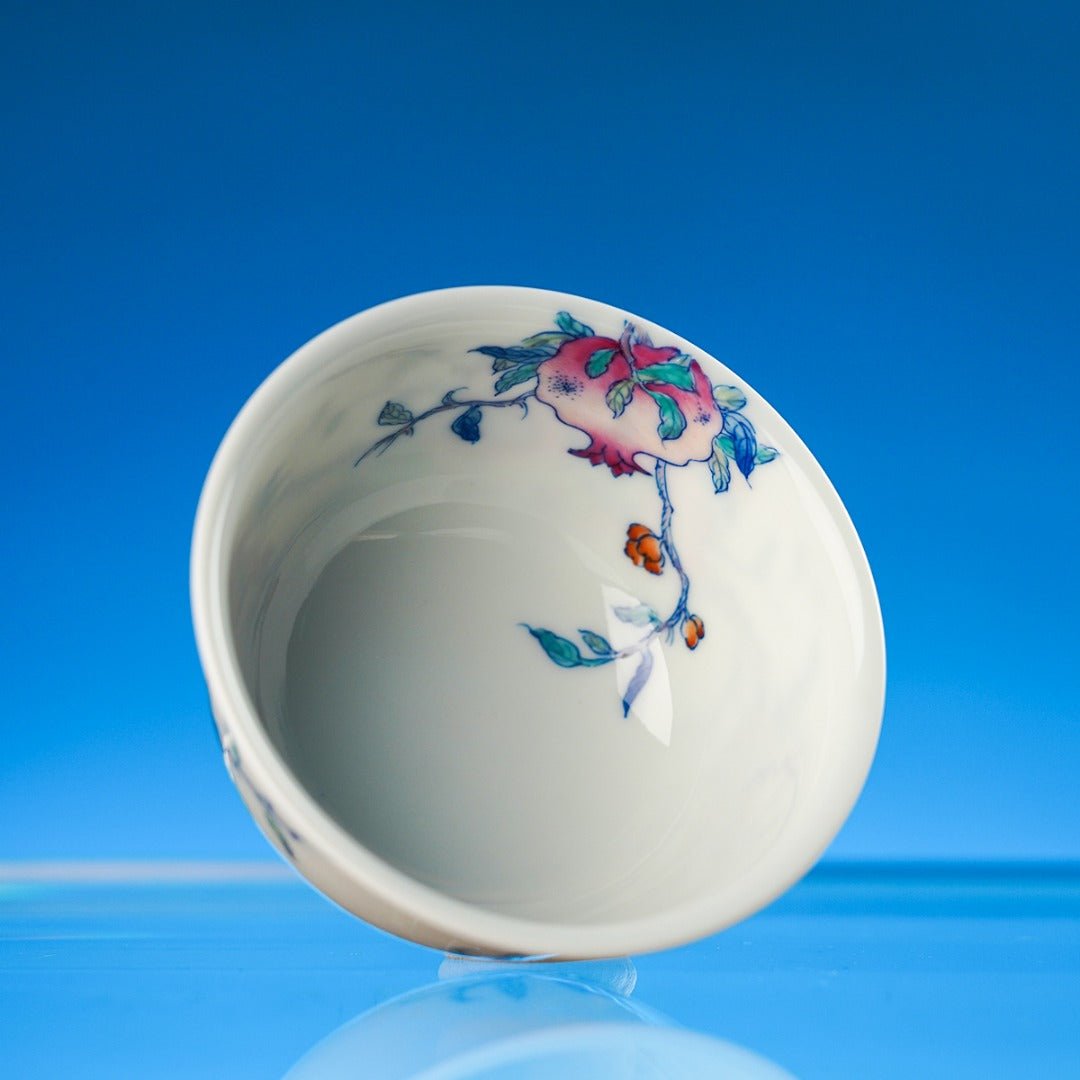 Shi Liu 175cc - Jing De Zhen Porcelain Gaiwan - zycs_China