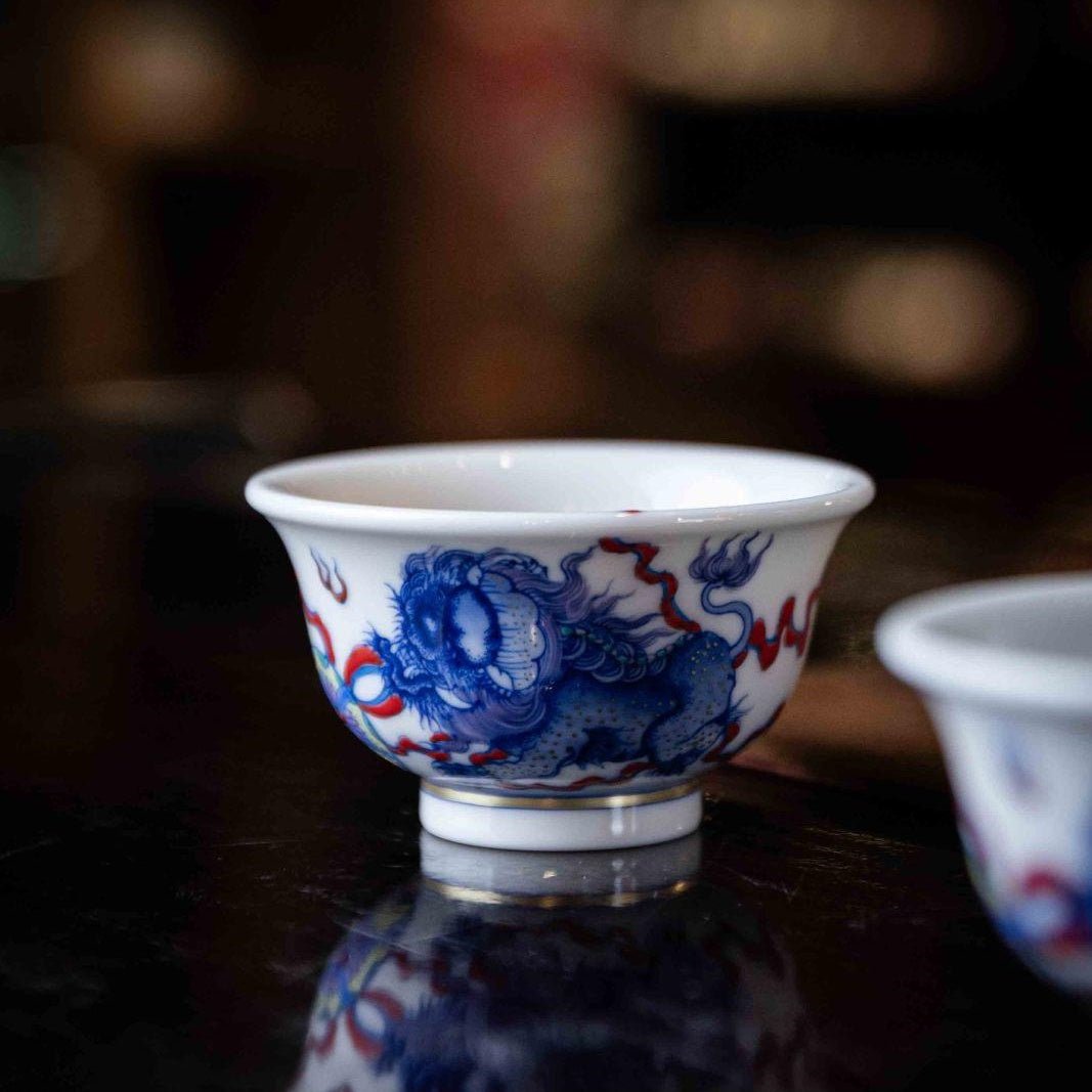 Shi Shi Ru Yi 120cc - Jing De Zhen Porcelain Gaiwan - zycs_China