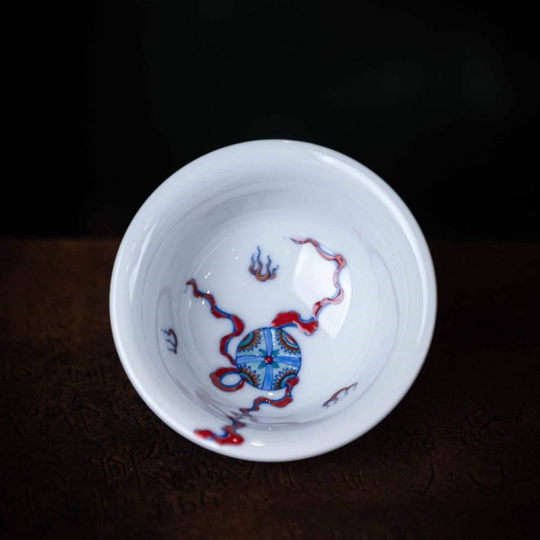 Shi Shi Ru Yi 120cc - Jing De Zhen Porcelain Gaiwan - zycs_China