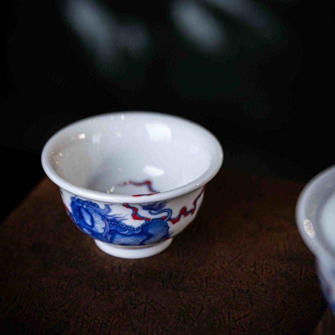 Shi Shi Ru Yi 120cc - Jing De Zhen Porcelain Gaiwan - zycs_China