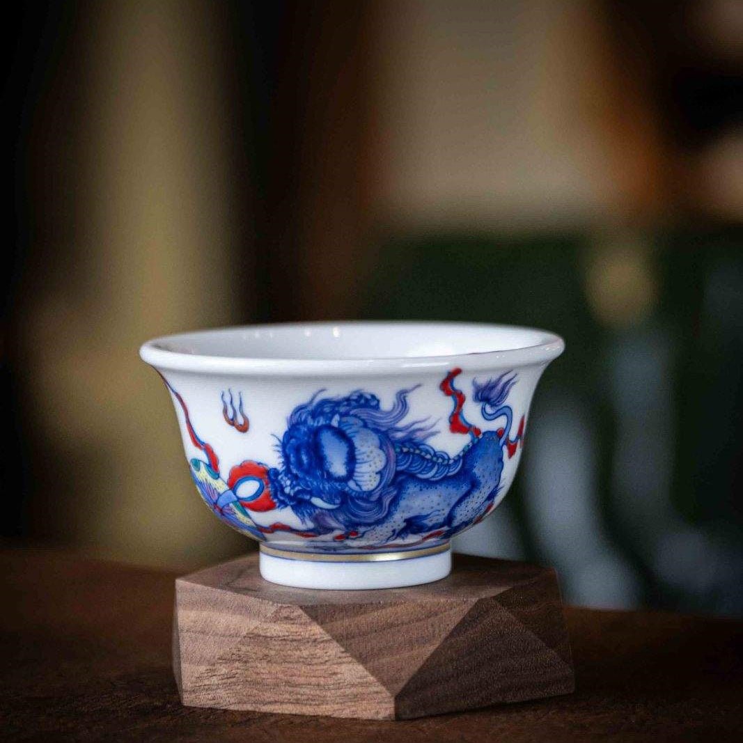 Shi Shi Ru Yi 120cc - Jing De Zhen Porcelain Gaiwan - zycs_China
