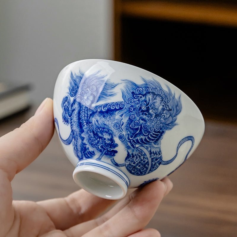 Shi Zi Xiu Qiu 150cc - Jing De Zhen Porcelain Gaiwan - zycs_China