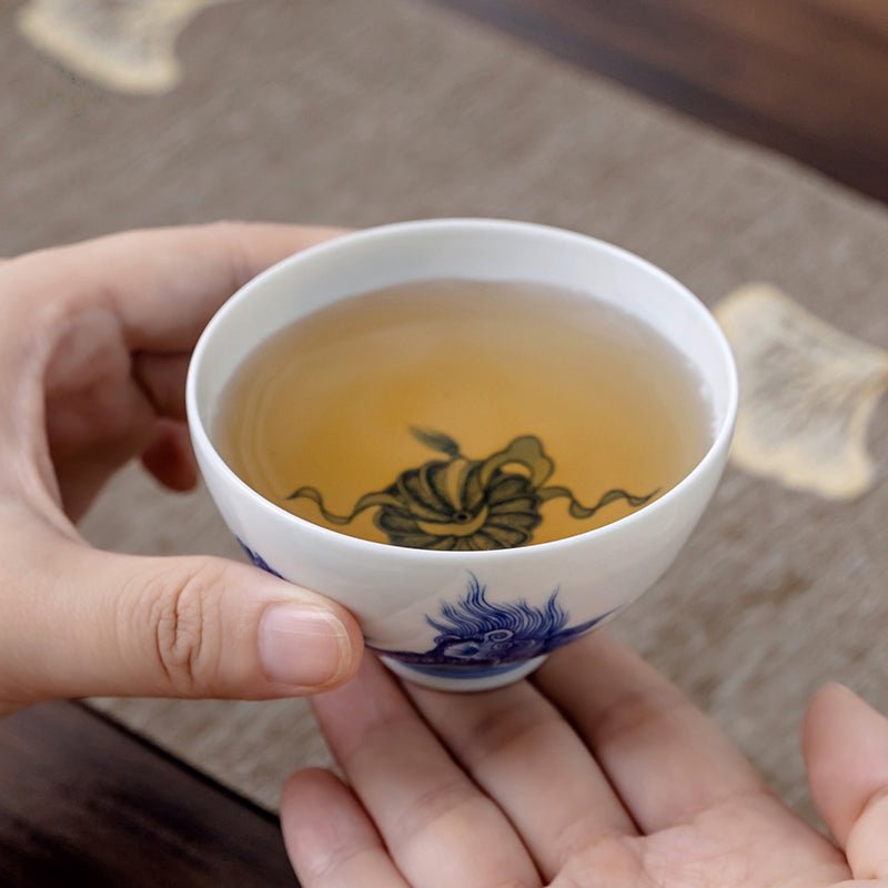 Shi Zi Xiu Qiu 150cc - Jing De Zhen Porcelain Gaiwan - zycs_China